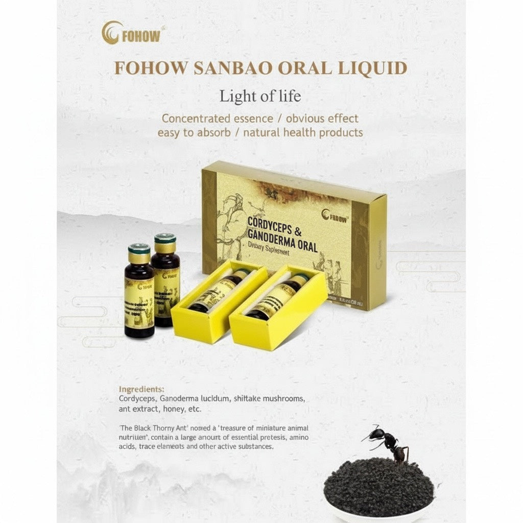 CORDYCEPS and GANODERMA Oral Liquid "Sanbao"